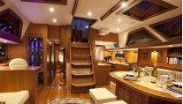 Sailing yacht Archangel -  Salon looking Aft